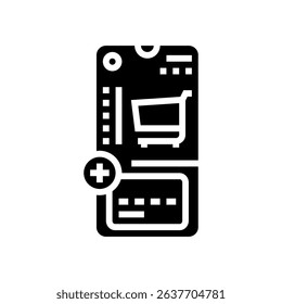 embedded finance solutions fintech glyph icon vector. embedded finance solutions fintech sign. isolated symbol illustration