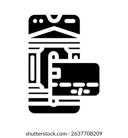 embedded finance solutions fintech glyph icon vector. embedded finance solutions fintech sign. isolated symbol illustration