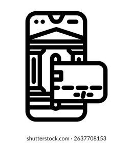 embedded finance solutions fintech line icon vector. embedded finance solutions fintech sign. isolated contour symbol black illustration