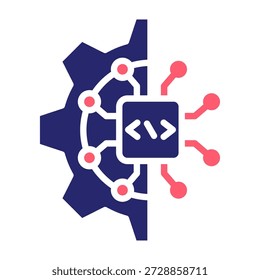 Ilustración vectorial de estilo de relleno de color de icono incrustado