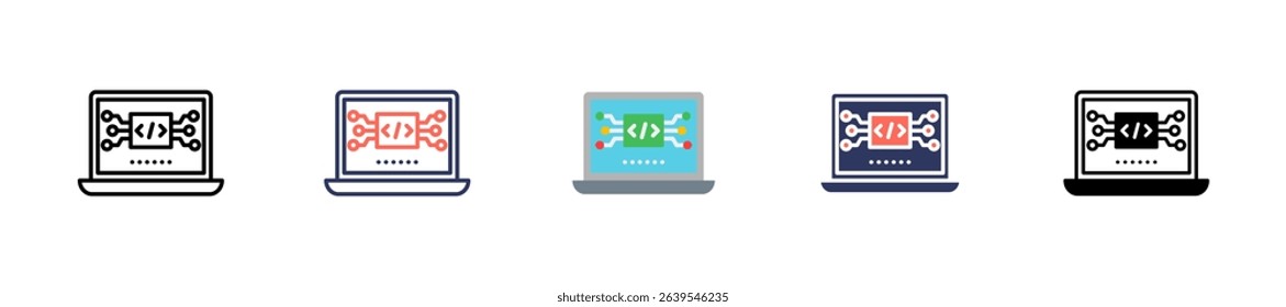 Embedded Icon Multiple Vector Illustration
