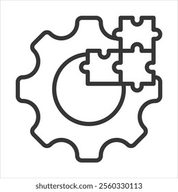 Embedded Outline Icon Vector Illustration