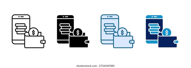 Embedded Savings Icon Set Multiple Style Collection