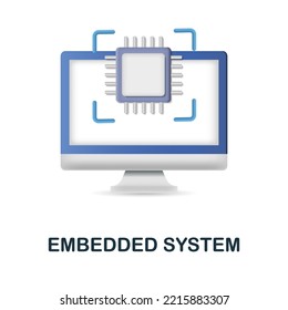 Embedded System icon. 3d illustration from digitalization collection. Creative Embedded System 3d icon for web design, templates, infographics and more