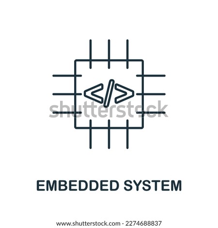 Embedded System line icon. Monochrome simple Embedded System outline icon for templates, web design and infographics