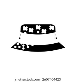 embellished hat diy fashion handmade glyph icon vector. embellished hat diy fashion handmade sign. isolated symbol illustration