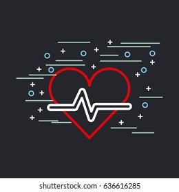 embellished heart cardiogram image 
