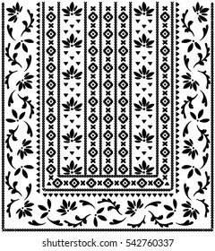 embellishment flower embroidery vector