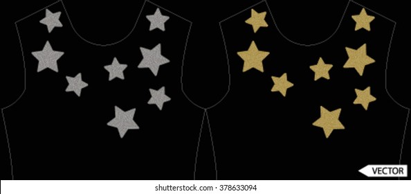 embellishment sequins star designs