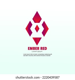ember red logo design element for logo illustrator