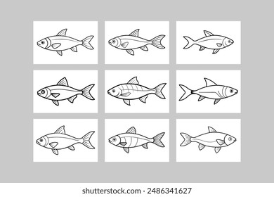 Ember tetra fish knock icon Ilustración vectorial