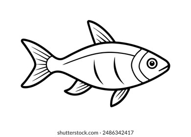 Ember tetra fish knock icon Ilustración vectorial