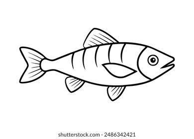 Ember tetra fish knock icon Ilustración vectorial