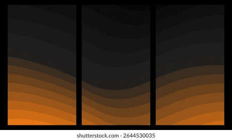 Ember Waves Dynamic Gradients of Warmth and Mystery
Orange black wave.modern design, printable posters, banners, template concept design. Vector illustrations.orange mountain illustration.
