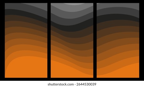 Ember Waves Dynamic Gradients of Warmth and Mystery
Orange black wave.modern design, printable posters, banners, template concept design. Vector illustrations.orange mountain illustration.

