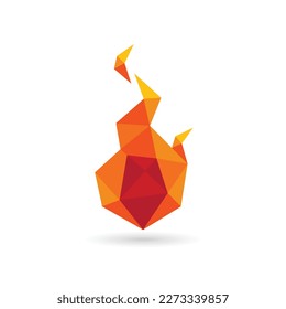 Embers geometric logo, fire geometric logo