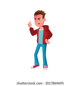 embittered boy anger shouting on friend cartoon vector. embittered boy anger shouting on friend character. isolated flat cartoon illustration