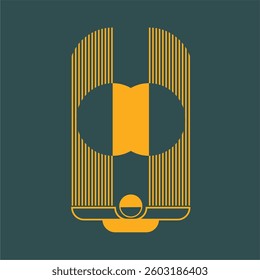 The emblem is abstract in the Art Deco style