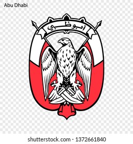 Emblem of Abu Dhabi City. Vector illustration