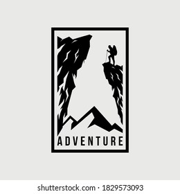 emblem adventure climb logo design 