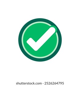 The Emblem of Affirmation: A Green Checkmark Encircled Signifying Approval and Positive Confirmation