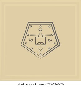 emblem of the airplane. element of corporate identity. vector format.
