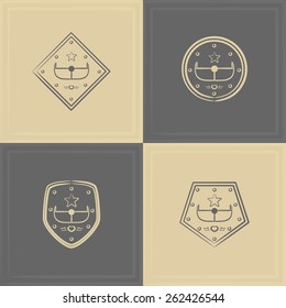 emblem of the airplane. element of corporate identity. vector format.