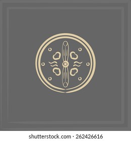 emblem of the airplane. element of corporate identity. vector format.