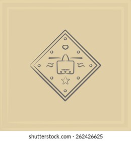 emblem of the airplane. element of corporate identity. vector format.
