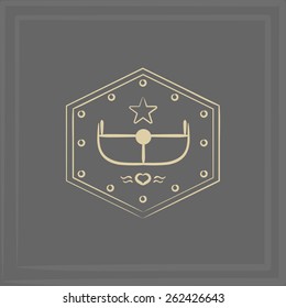 emblem of the airplane. element of corporate identity. vector format.