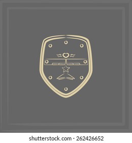 emblem of the airplane. element of corporate identity. vector format.