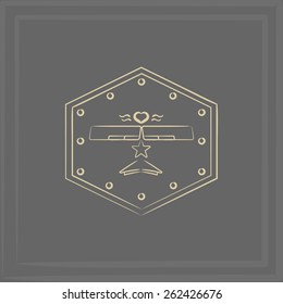 emblem of the airplane. element of corporate identity. vector format.