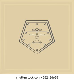 emblem of the airplane. element of corporate identity. vector format.