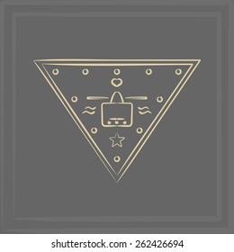 emblem of the airplane. element of corporate identity. vector format.