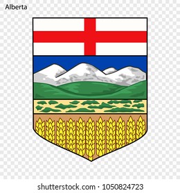 Emblem of Alberta, province of Canada. Vector illustration