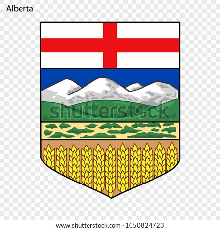 Emblem of Alberta, province of Canada. Vector illustration