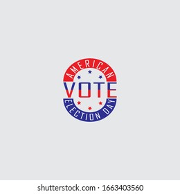 Emblem of  American Election day, Vector, logo template, united states vote, banner design, Election voting poster. Political election campaign.