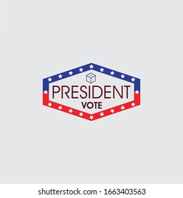 Emblem of  American Election day, Vector, logo template, united states vote, banner design, Election voting poster. Political election campaign.