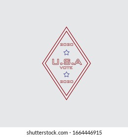 Emblem of  American Election day, Vector, logo template, united states vote, banner design, Election voting poster. Political election campaign.
