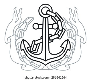Emblem with anchor