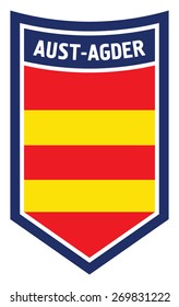 Emblem of Aust-Agder county, Norway. Useful for sticker or magnet