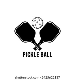 Emblem badge Pickle ball club logo design