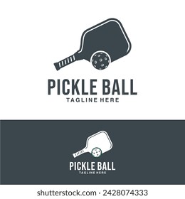 Emblem badge Pickle ball club logo design