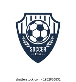 Emblem badge Soccer Club Logo Design Template