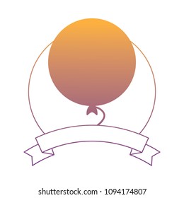 emblem with balloons icon