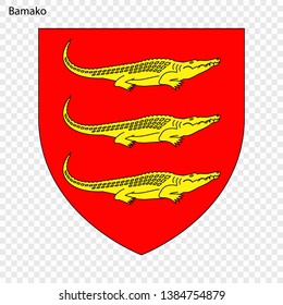 Emblem of Bamako City. Vector illustration