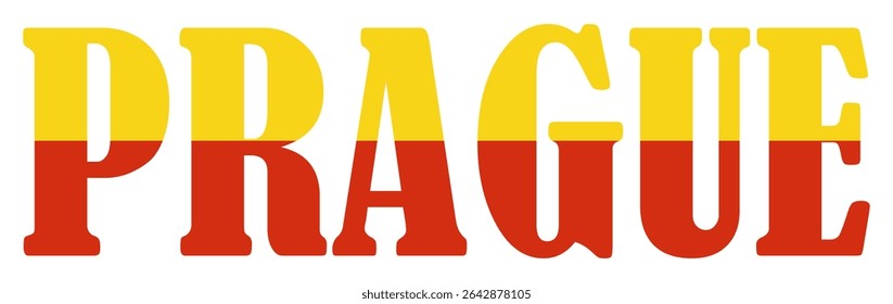 Banner Emblema Cidade capital Checa Praga símbolo ilustração vetorial isolado. Símbolo patriótico da cidade na República Checa, Europa UE. Viagem lembrança Praga adesivo. Turistas T-shirt impressão carimbo