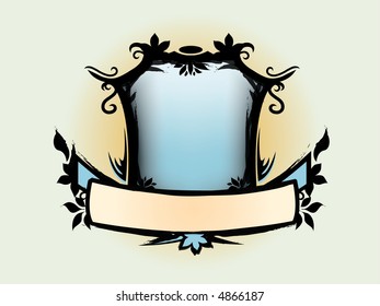 Emblem with Banner. Place image and text inside as desired.