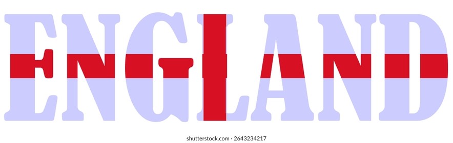Emblem banner state England flag national symbol vector illustration isolated. Patriotic sign of state in Europe, United Kingdom. Travel and trip souvenir England sticker for tourists. Great Britain.
