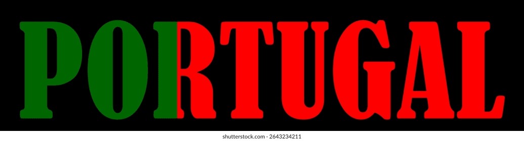 Emblema banner estado Portugal bandeira símbolo nacional vetor ilustração isolado. Sinal patriótico de Estado na Europa, membro da UE. Viagem e viagem lembrança Portugal adesivo para turistas. Impressão em camiseta.